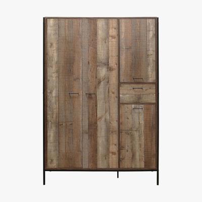 Dunelm Urban Rustic 4 Door 1 Drawer Wardrobe Natural
