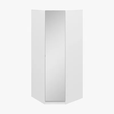 Dunelm Moritz Corner Mirrored Wardrobe White
