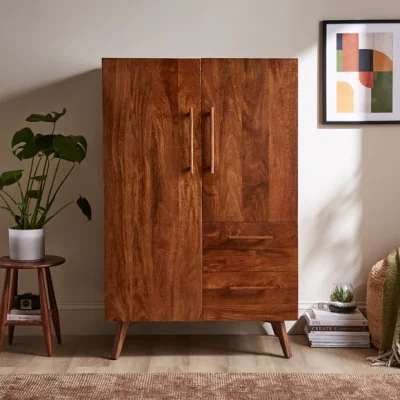 Dunelm Maxton Small Wardrobe, Mango Wood