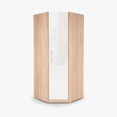 Dunelm Kew Corner Wardrobe White and Brown