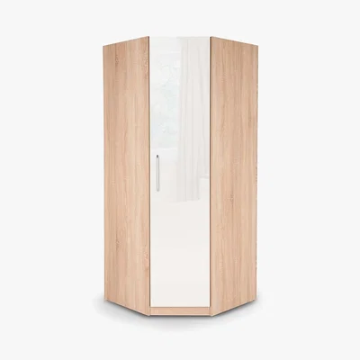 Dunelm Kew Corner Wardrobe White and Brown