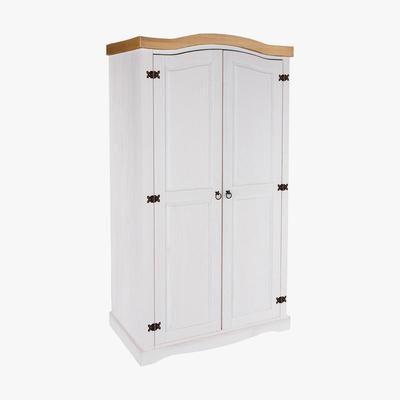 Dunelm Core Corona 2 Door White Wardrobe White