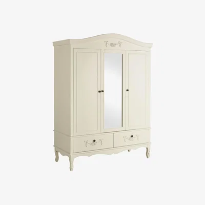 Dunelm Toulouse Ivory Triple Wardrobe White
