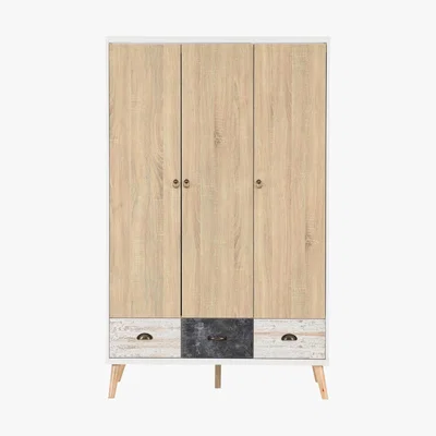 Dunelm Nordic Triple Wardrobe White