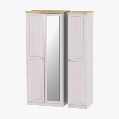 Dunelm Vienna Triple Mirrored Wardrobe Grey