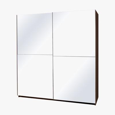 Dunelm Queen 2 Door Mirrored Sliding Wardrobe White