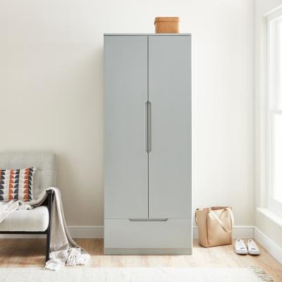 Dunelm Larson Grey Double Wardrobe Grey