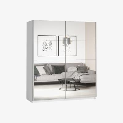 Dunelm Lincoln 180cm Sliding Mirrored Wardrobe White
