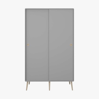 Dunelm Softline Sliding 2 Door Wardrobe Grey