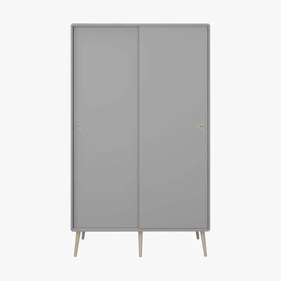 Dunelm Softline Sliding 2 Door Wardrobe Grey