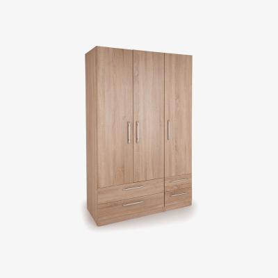 Dunelm Holborn 3 Door 4 Drawer Wardrobe Brown