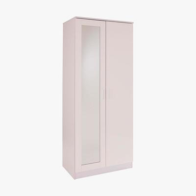 Dunelm Ottawa 2 Door Mirrored Wardrobe White White