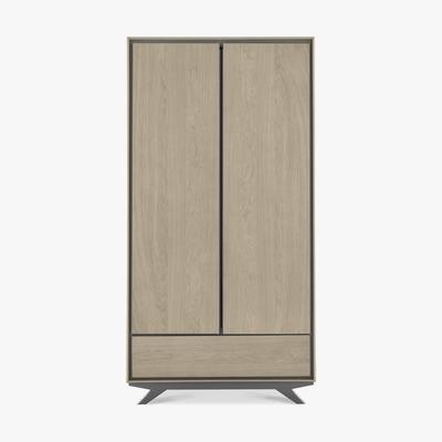 Dunelm Brunel 2 Door Wardrobe Mid Oak (Brown)