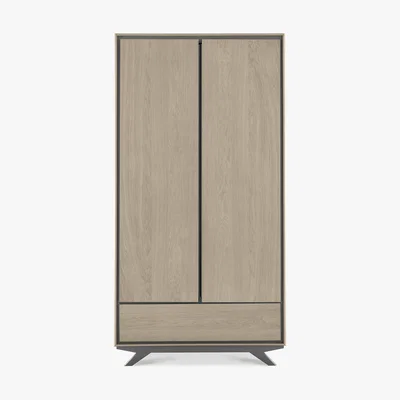 Dunelm Brunel 2 Door Wardrobe Mid Oak (Brown)