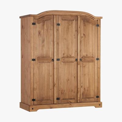 Dunelm Corona Triple Wardrobe Natural