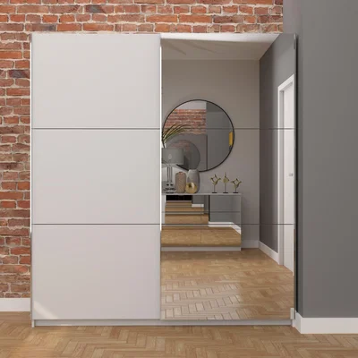 Dunelm Norland 180cm Sliding Double Wardrobe White