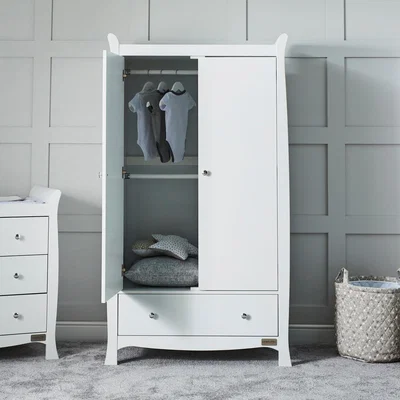 Dunelm Ickle Bubba Snowdon Double 1 Drawer Wardrobe White