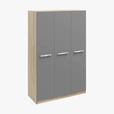Dunelm Genoa 3 Door Wardrobe Grey
