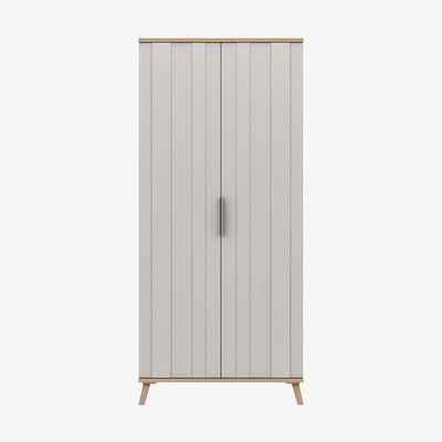 Dunelm Murray Wide 2 Door Wardrobe Off-White