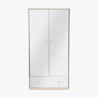 Dunelm Harriet Mirrored Gents Wardrobe Silver