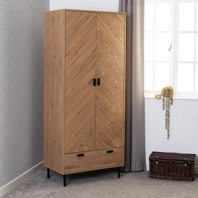 Dunelm Leon Double Wardrobe, Oak Effect Oak
