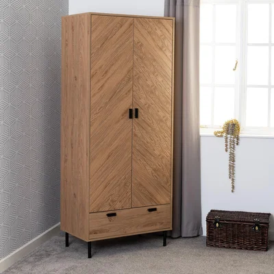 Dunelm Leon Double Wardrobe, Oak Effect Oak
