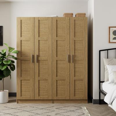 Dunelm Toby 4 Door Wardrobe Oak Oak