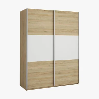 Dunelm Ellum Oak Panelled Sliding Wardrobe Natural