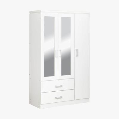 Dunelm Charles White Mirrored Wardrobe White