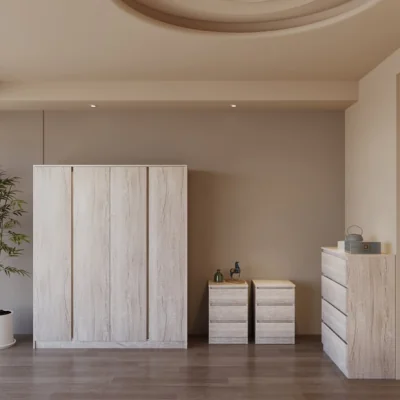 Dunelm Walker 4 Door Wardrobe Bedroom Furniture Set