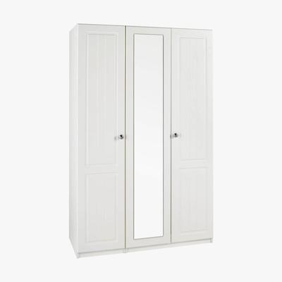 Dunelm Calando Triple Mirrored Wardrobe Cream