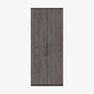 Dunelm Parker Grey 2 Door Wardrobe Dark Grey