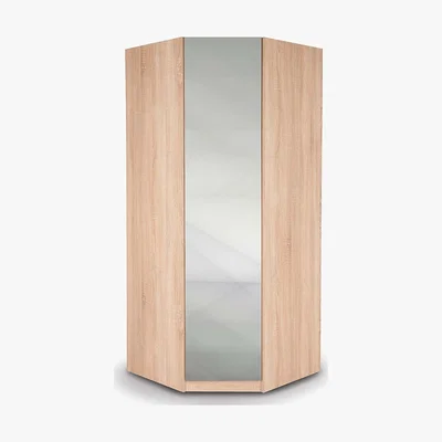 Dunelm Kew Mirrored Corner Wardrobe Natural