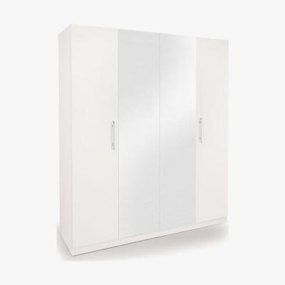 Dunelm Acton 4 Door Mirror Wardrobe White
