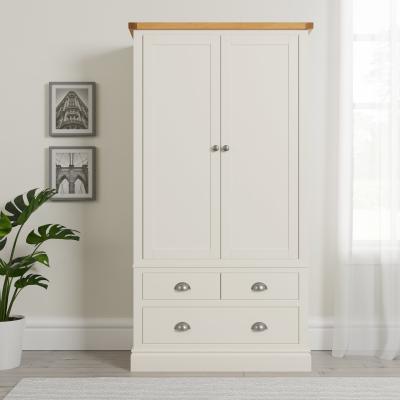 Dunelm Compton Ivory Gents Wardrobe Cream