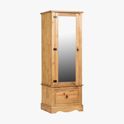 Dunelm Core Corona Armoire Mirrored Wardrobe Natural