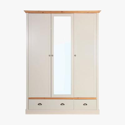 Dunelm Sandringham Grey 4 Drawer Triple Wardrobe Grey