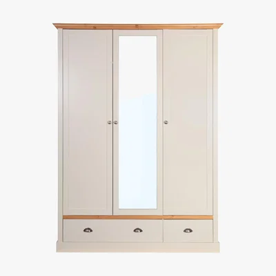 Dunelm Sandringham Grey 4 Drawer Triple Wardrobe Grey