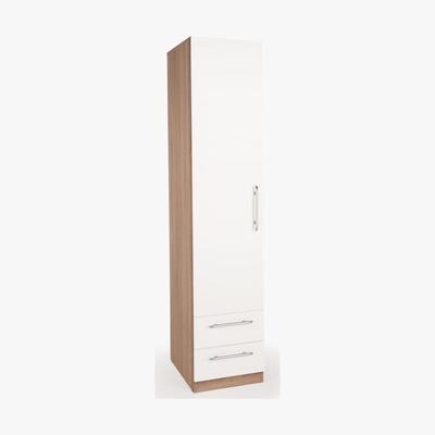 Dunelm Hyde Single 2 Drawer Wardrobe White/Natural