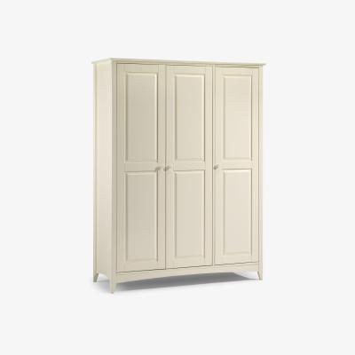 Dunelm Cameo Stone White Triple Wardrobe Cream