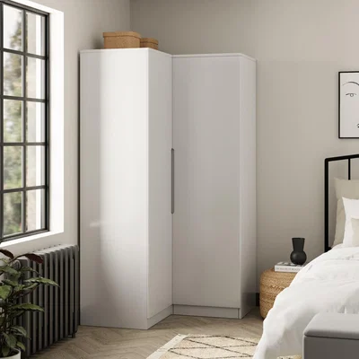 Dunelm Larson Corner Wardrobe White