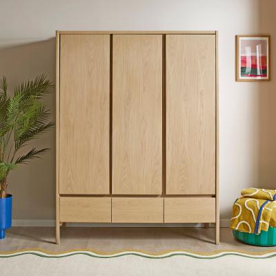 Dunelm Elements Holmes Triple Wardrobe, Oak Oak