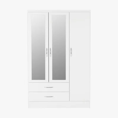 Dunelm Nevada White Triple Drawer Wardrobe White