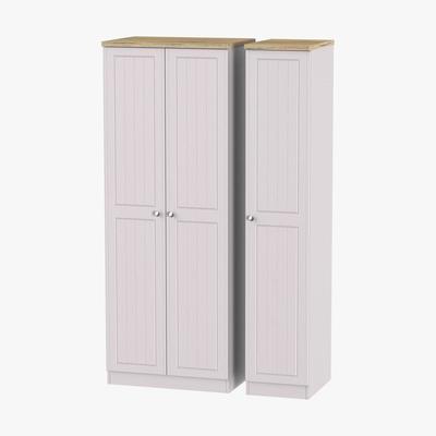 Dunelm Vienna Tall Triple Wardrobe Grey