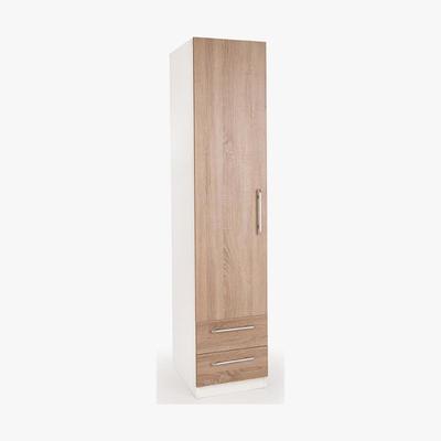 Dunelm Euston 2 Drawer Single Wardrobe White/Natural