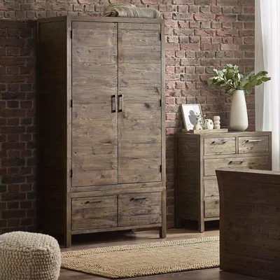 Dunelm Homer 2 Door Wardrobe, Pine Pine