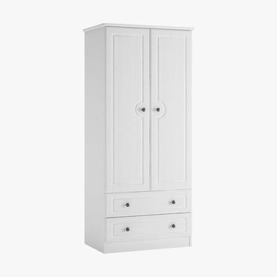 Dunelm Hampshire 2 Drawer Double Wardrobe White