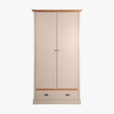 Dunelm Sandringham Grey 2 Door Single Wardrobe Grey