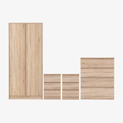 Dunelm Walker Double Wardrobe Bedroom Furniture Set Oak