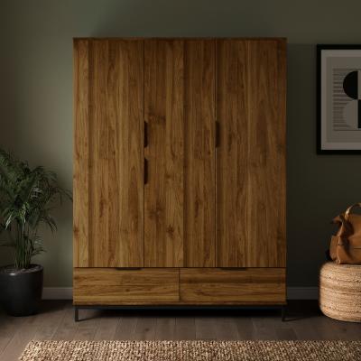 Dunelm Reynolds Triple Wardrobe Black